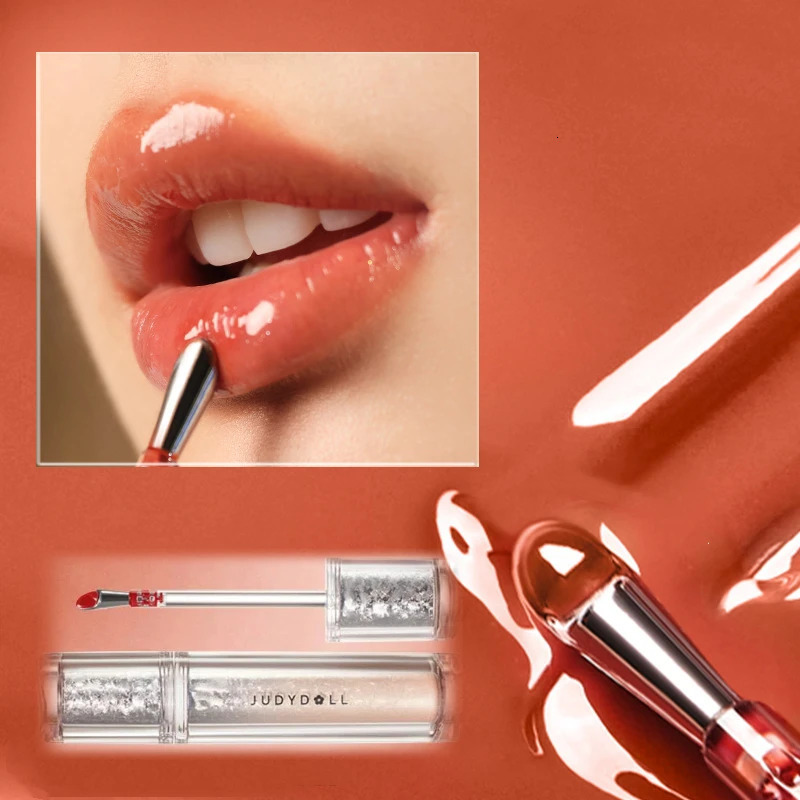 Judydoll Lip Glaze Mirror Shine Watery Lipstick Non-Stick Cup Long Lasting Moisturising Lip Tint Waterproof Makeup Cosmetics 260304