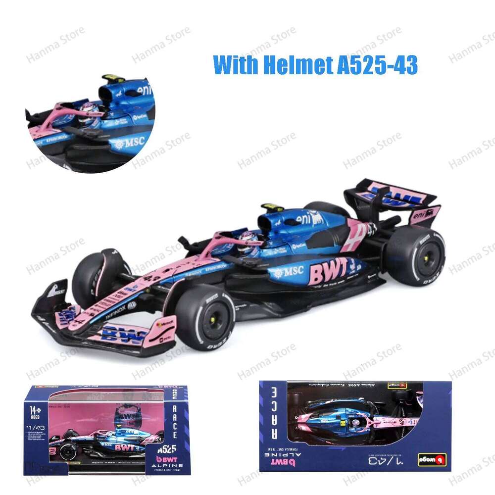 2025 A525 #43 #10 New Bburago 1:43 A524 BWT Alpine F1 Team 2024 Alloy Die Cast Model FORMULA 1 Racing Car Z260306
