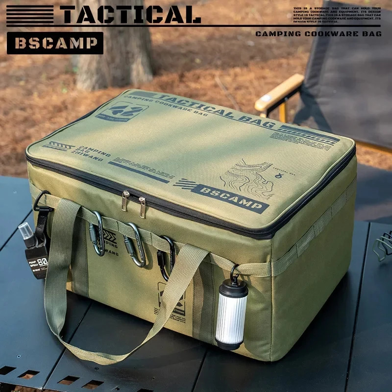 3042L Tactical Camping Storage Bag Insulated Folding Box for Picnic Tableware Field Equipment Waterproof 260227