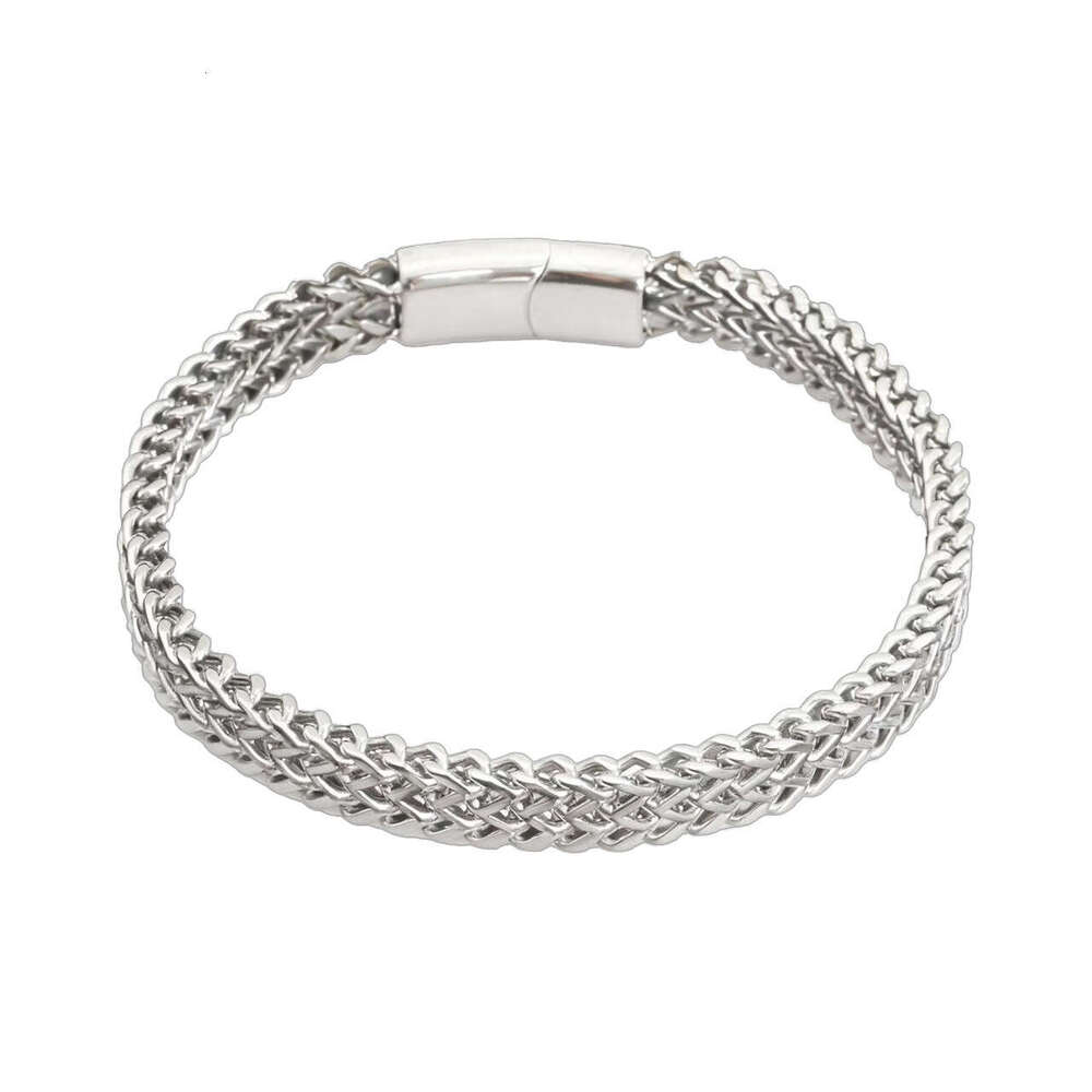 PVD Plated 18K Gold Men's Hip Hop Cuban Chain Mesh Cross-Border Foreign Trade European and American Style Fashion Bracelet Wholesale