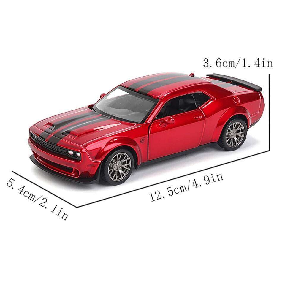 MSZ 5-inch Dodge Challenger rebound function static alloy die-casting car model collection gift toy Z260306