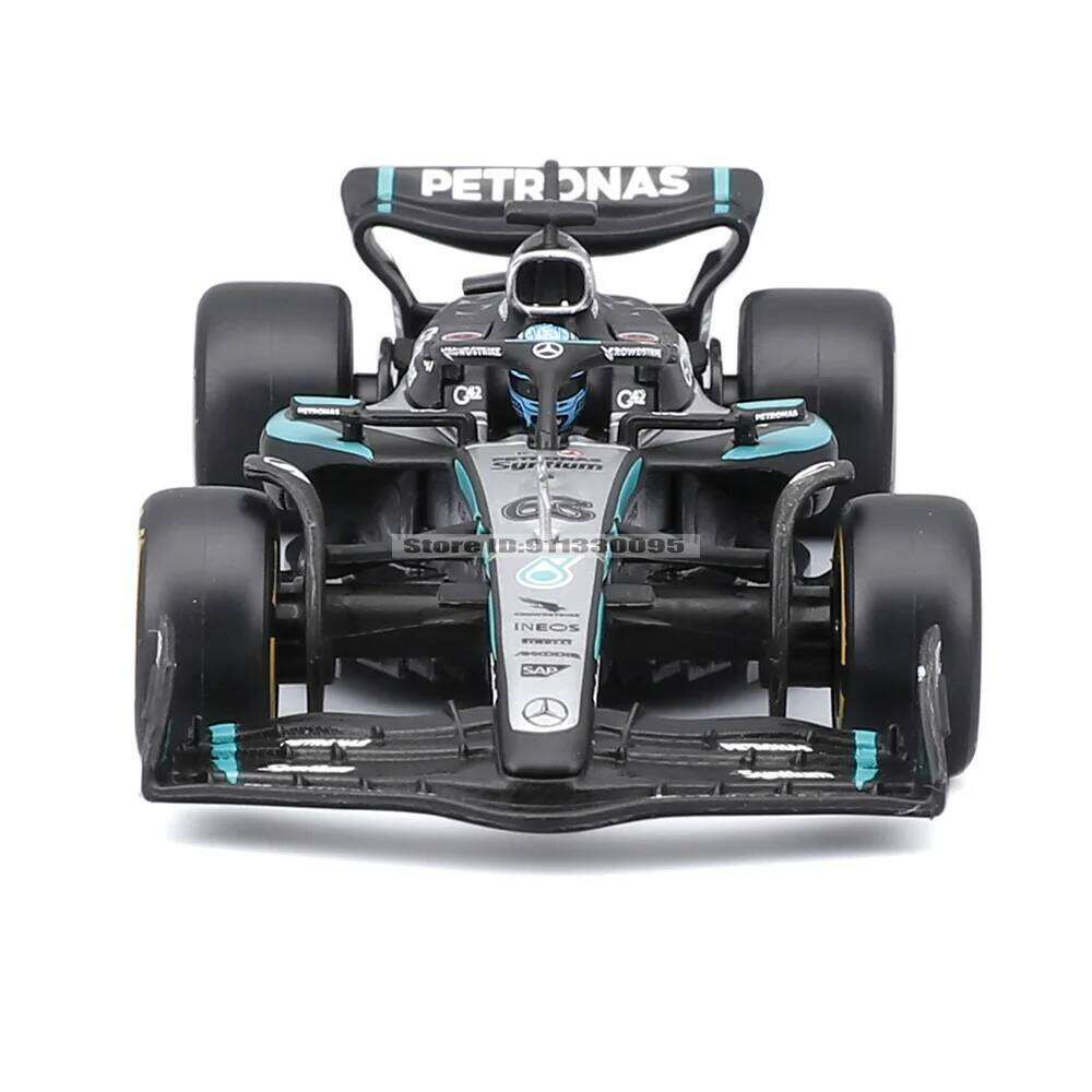 Bburago 1:43 F1 2025 Mercedes-AMG W16 63#George Russell 12#Andrea Kimi Antonelli Alloy Car Die Cast Model Toy with acrylic box Z260307