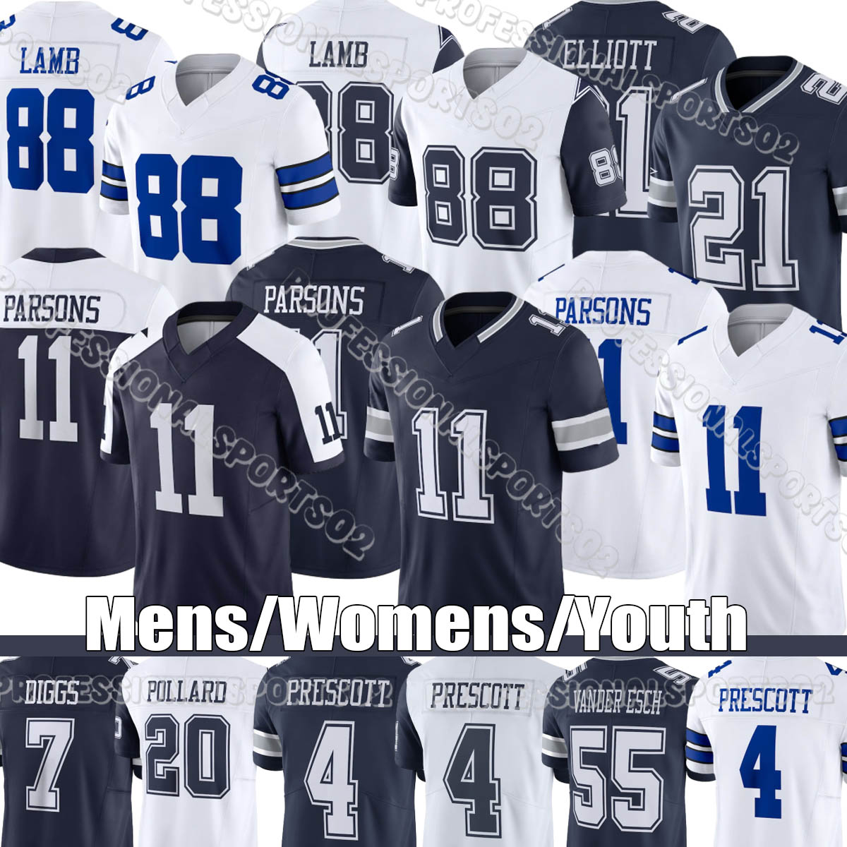 Dallascity Cowboy Jersey #11 Parsons #88 Lamb #4 Prescott #7 Diggs Cowboy Jersey #87 Ferguson #26 Bland #22 E.Smith #15 Elliott #82 Witten #60 Guyton Dallascity Cowboyss Jersey