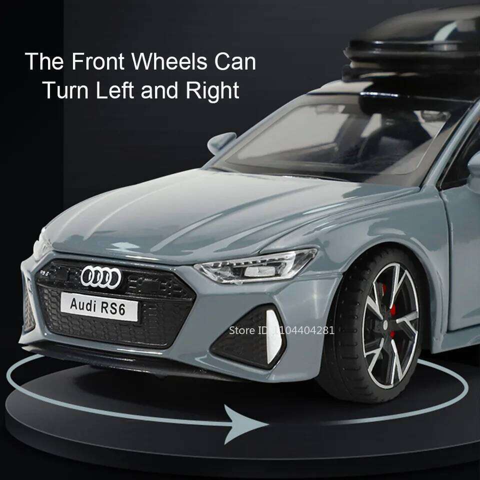 1:32 RS6 RS7 Alloy Miniature Models Diecast Car Toys 6 Doors Opened Sound Light Pull Back Metal Vehices Children's Holiday Gifts Z260306