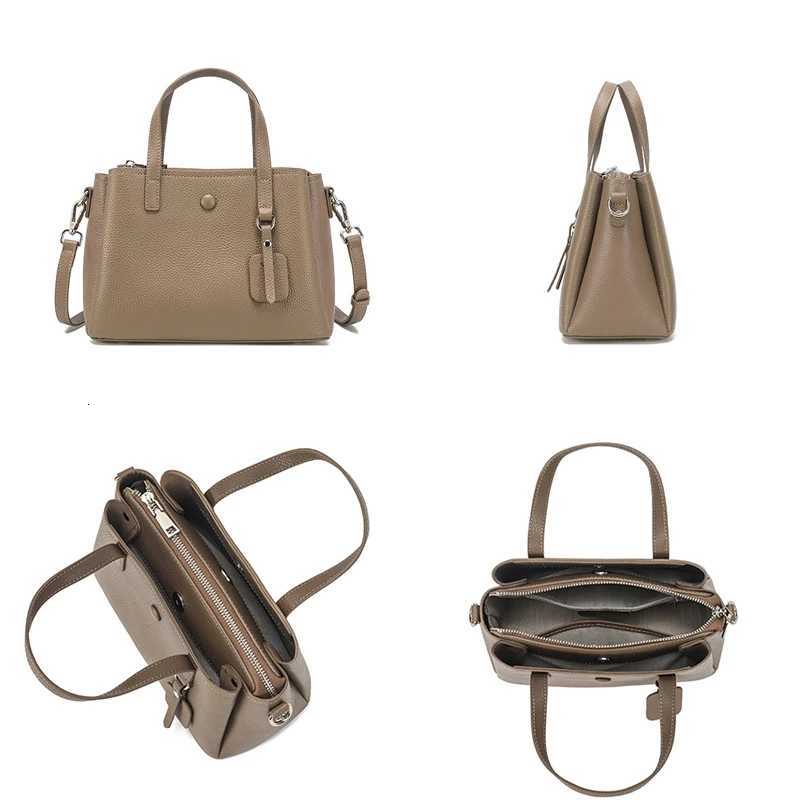 Womens Cowhide Genuine Leather Shoulder Bag Ladies Soft Cow Real Leather Handbag Female Fashion Design Crossbody Bags H260306