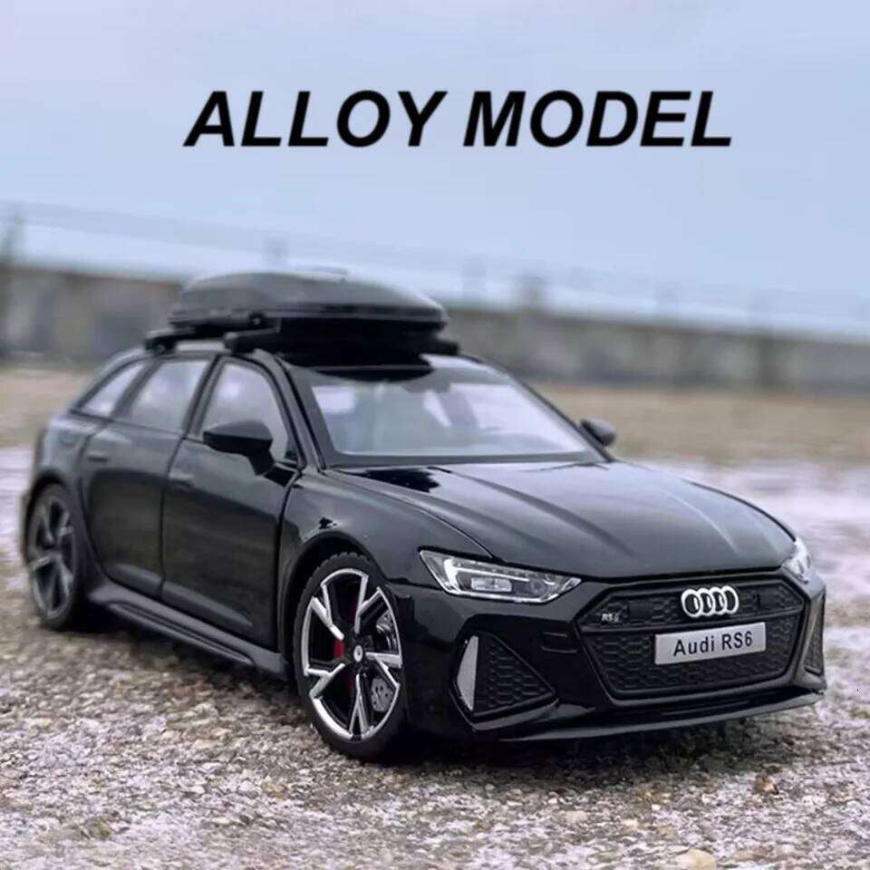 1:32 RS6 RS7 Alloy Miniature Models Diecast Car Toys 6 Doors Opened Sound Light Pull Back Metal Vehices Children's Holiday Gifts Z260306