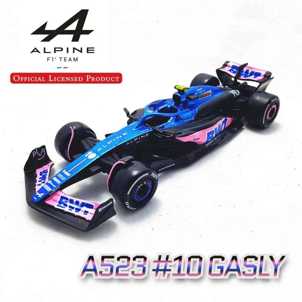 Bburago BWT Alpine A523 #10 Pierre Gasly F1 Car Model, 1:43 Scale Formula 1 Racing French Team Miniature Collectible Figure Toy Z260306