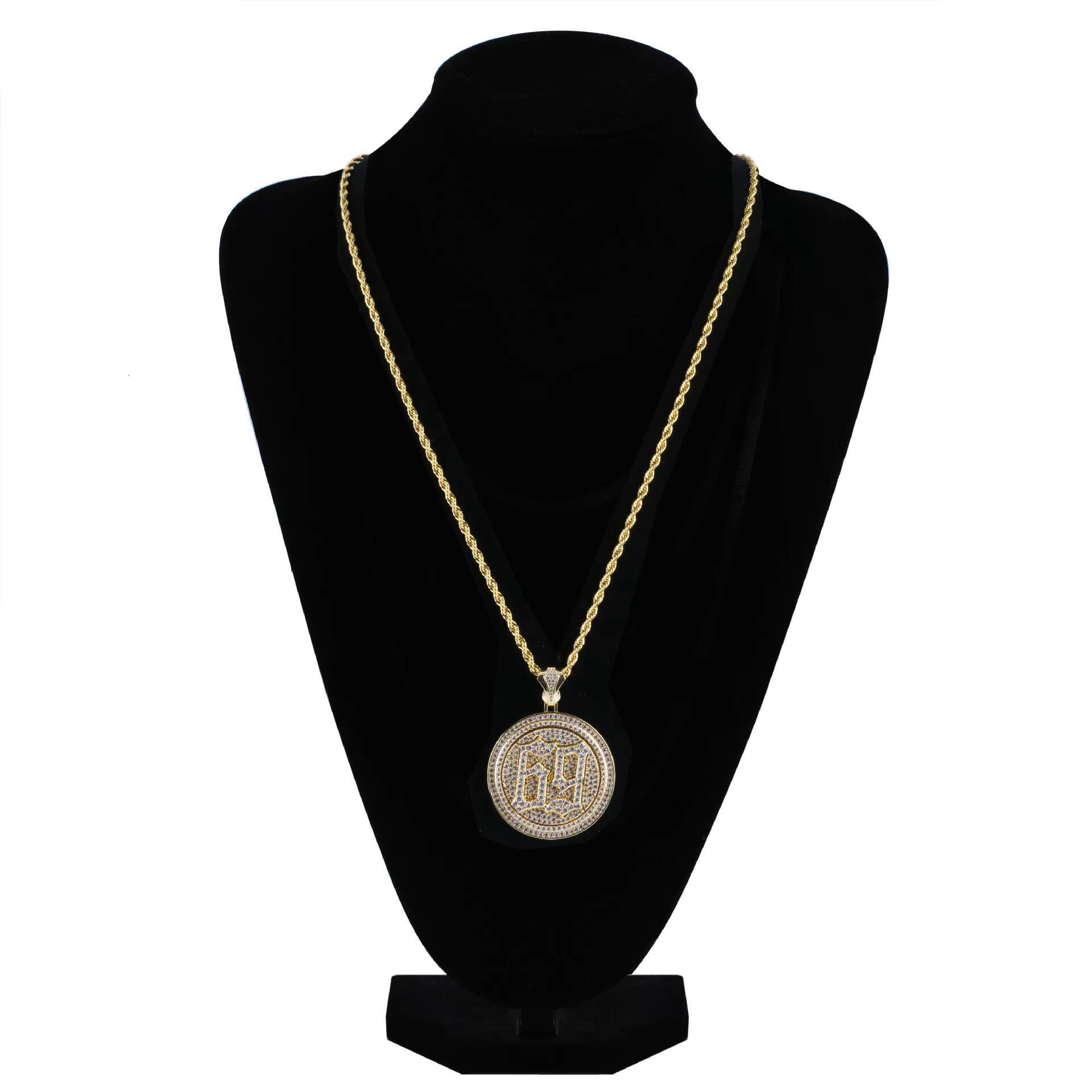INS Nethong 6ix9ine Rapper Pendant Zircon 69 Revolving Disc Necklace