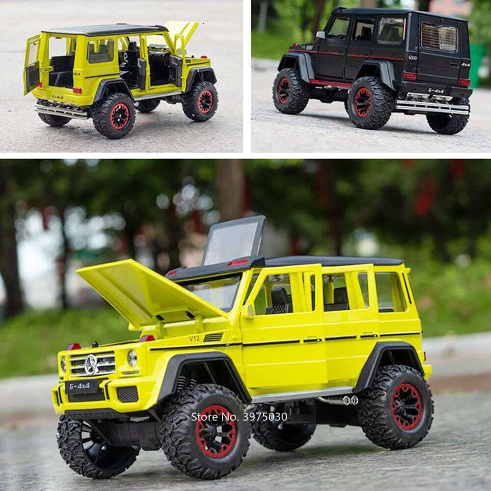 1:24 G500 G550 4x4 Alloy Diecast Toys Cars Model Wheel Pull Back SUV Rubber Tires 6 Doors Opened Off-road Vehicle for Kids Gifts Z260307