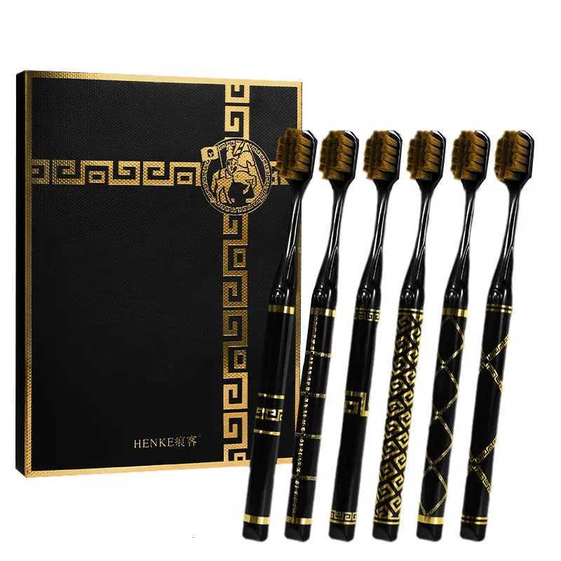 This 6-piece soft-bristle toothbrush set is portable for travel and suitable for men and women at home.T260307