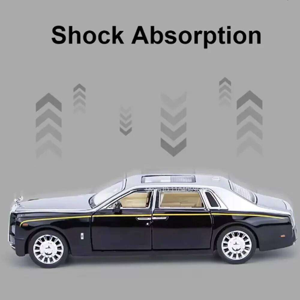 1:32 Scale Rolls-Royce Phantom Toys Miniature Model Diecast Alloy Cars Sound Light Pull Back Doors Opened Vehices Holiday Gifts Z260306