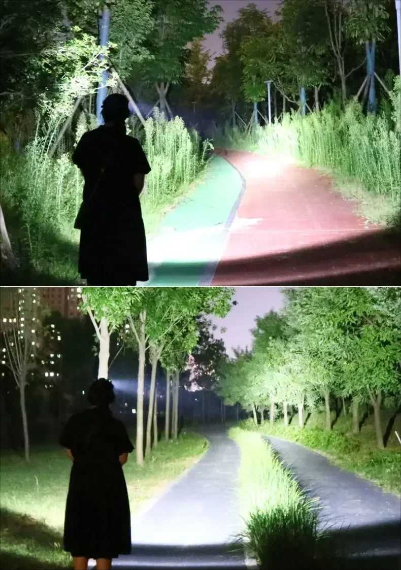 100000LM New High Power LED Headlight 5LED Wick Rechargeable Headlamp With Digital Display Portable Head Flashlight USB Lantern H260307