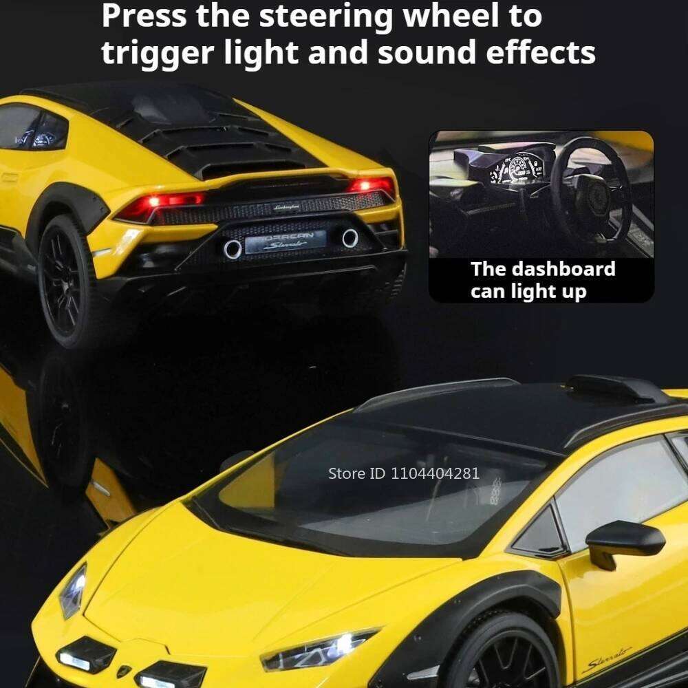 1:18 Lambor Huracan Sterrato Revuelto Miniature Model Diecast Alloy Sports Car Toys Shock Absorption Sound Light Vehice Boy Gift Z260306