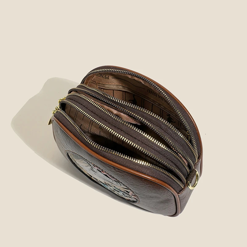 High Quality Soft Leather Purse Fashion Women Shoulder Messenger Bag Multipocket Wearresistant Ladies Handbag Sac 260307