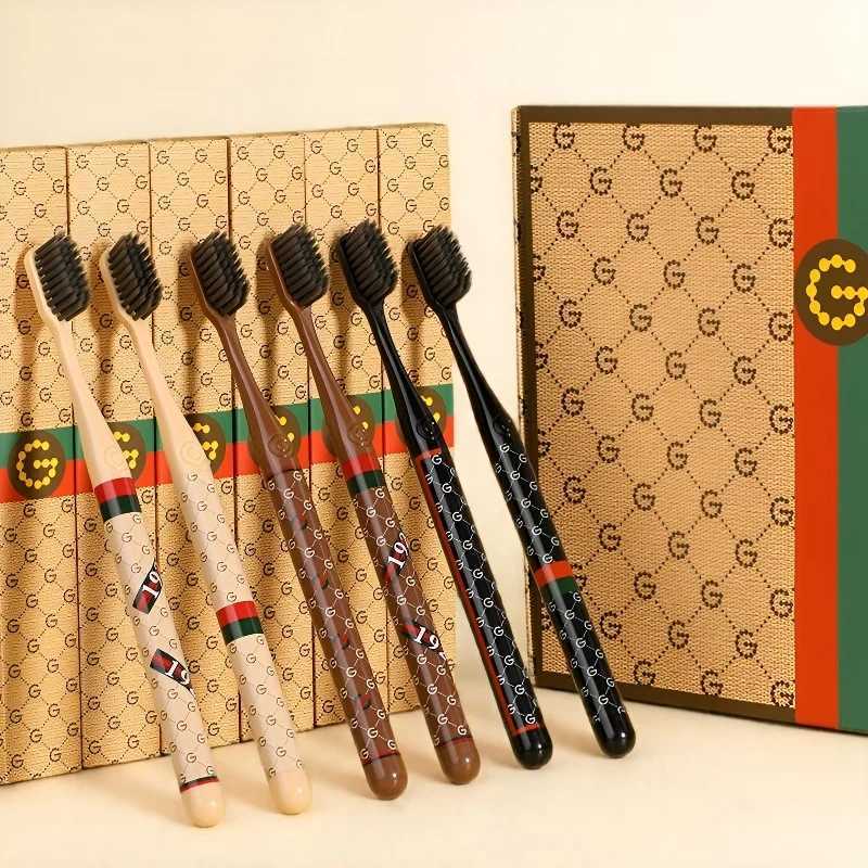 This 6-piece fashionable light luxury toothbrush set offers soft and effective oral care for daily home use.T260307