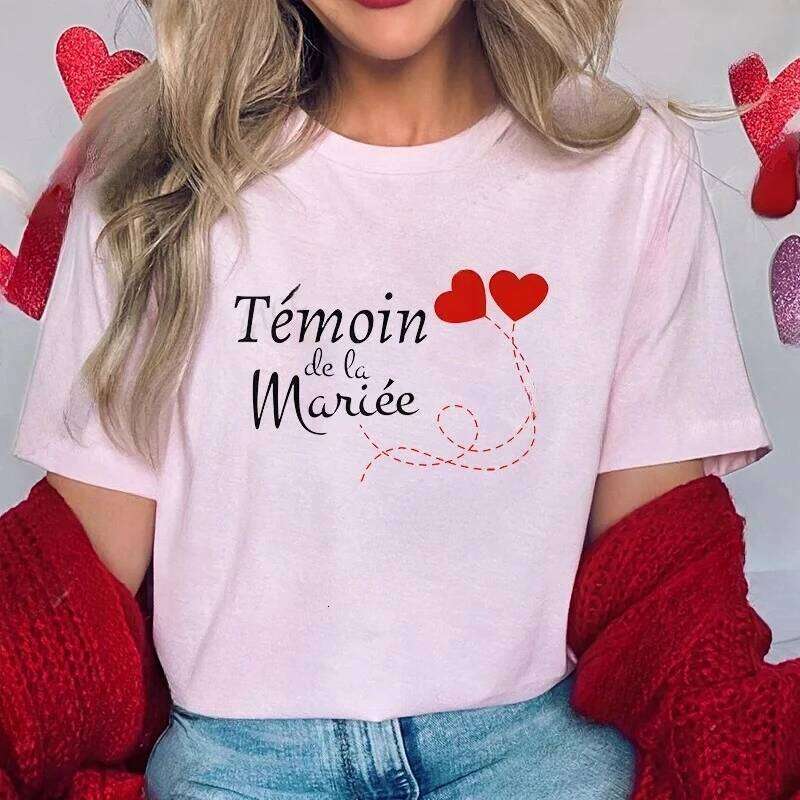 Bachelorette Hen Party Evjf Future Team Bride T-Shirt French Women Short Sleeved Tees Graphic Tops Bridal Shower Wedding Clothes XJ260306 XJ260306