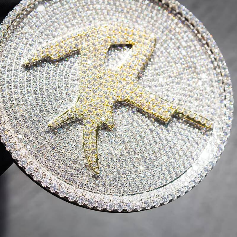 Custom Moissanite Pendant Hip Hop Jewelry Iced Out Silver 925 Moissanite Pendant
