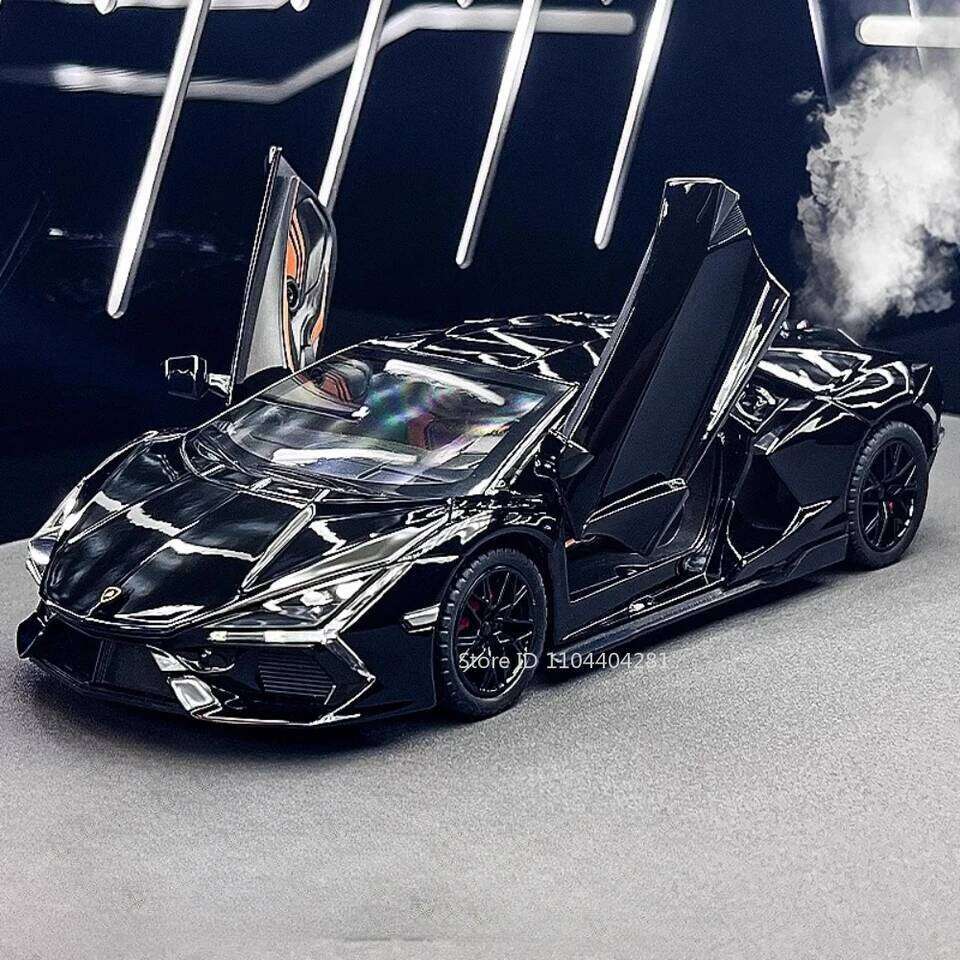 1:24 Lambor Revuelto Bolide Alloy Diecast Cars Model Toys with Sound Light Pull Back Doors Opened Miniature Sports Car Boy Gifts Z260306