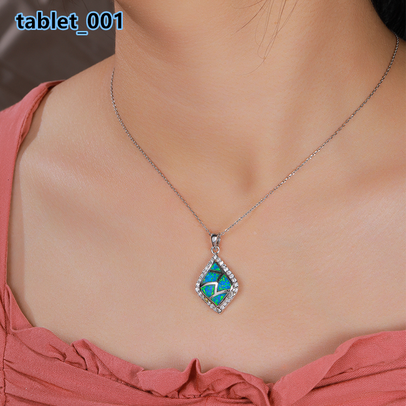 One of a Kind 925 Sterling Silver Opal Moissanite Chain and Pendant Set with Unique Iridescent Glow and Artisan Craftsmanship