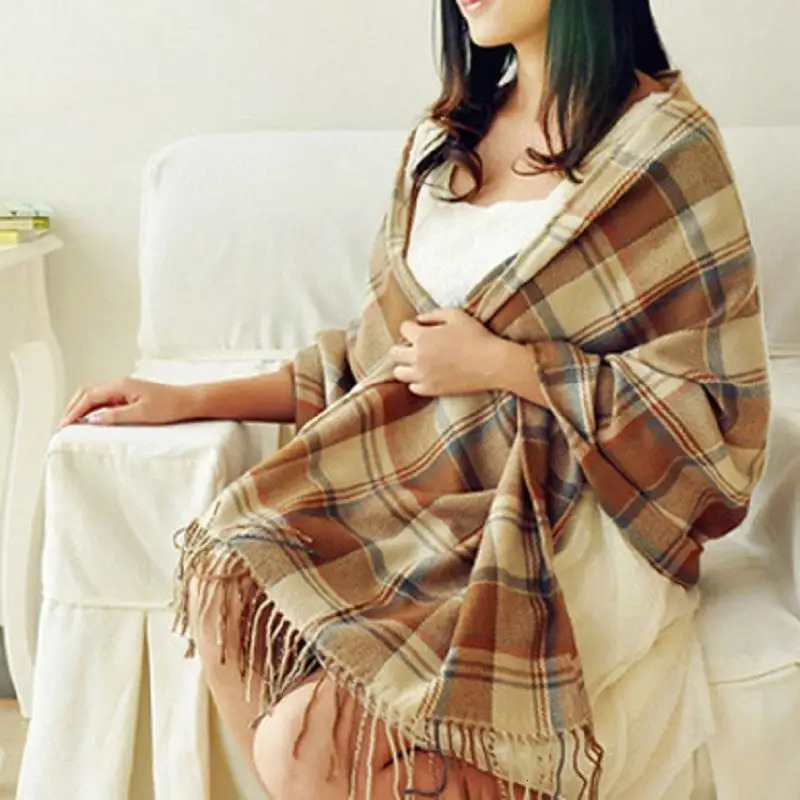 Winter Female Lattice Imitation Cashmere Scarf Autumn And Winter Thick Fashion Warm Wild Scarf Shawl 260302