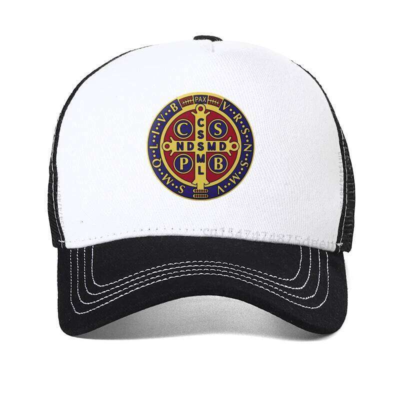 Luminous Saint Benedict Medal Baseball Cap Catholic San Benito men Golf Hat fashion Boy Girl cool Mesh Breathable trucker caps Y260304