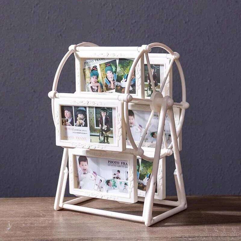 Creative Rotatable FerrisWheel PhotoFrame4-inch FrameBirthday Gift Photo Display ShelfFor HomeRoomLiving RoomOffice Decor H260306