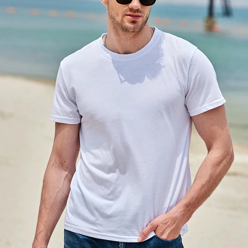 Mens TShirt Solid Color ShortSleeved Summer Comfortable Casual For Men Women Black White Gray Unisex 260302