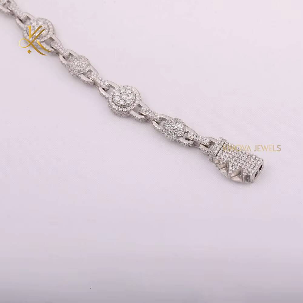 Street Style Hip Hop Neck Chain Created With Radiant Moissanite Diamond Inspired Sparkle For Durable And Fashionable Appeal