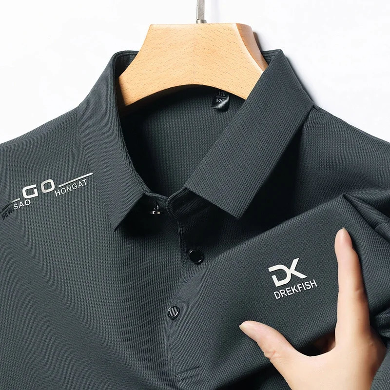 Mens Summer Short Sleeve Polo Shirts Solid Teal Embroidered Casual Sports Breathable Tops 260304