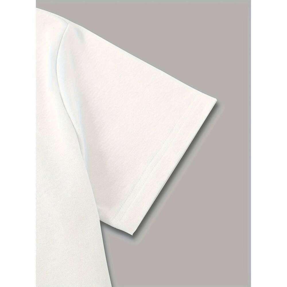 Trendy Adorable Bear and Love Designsprinted with Round Neck for Summer Women's Short Sleeve Tops Fashion Clothing XJ260306 XJ260306