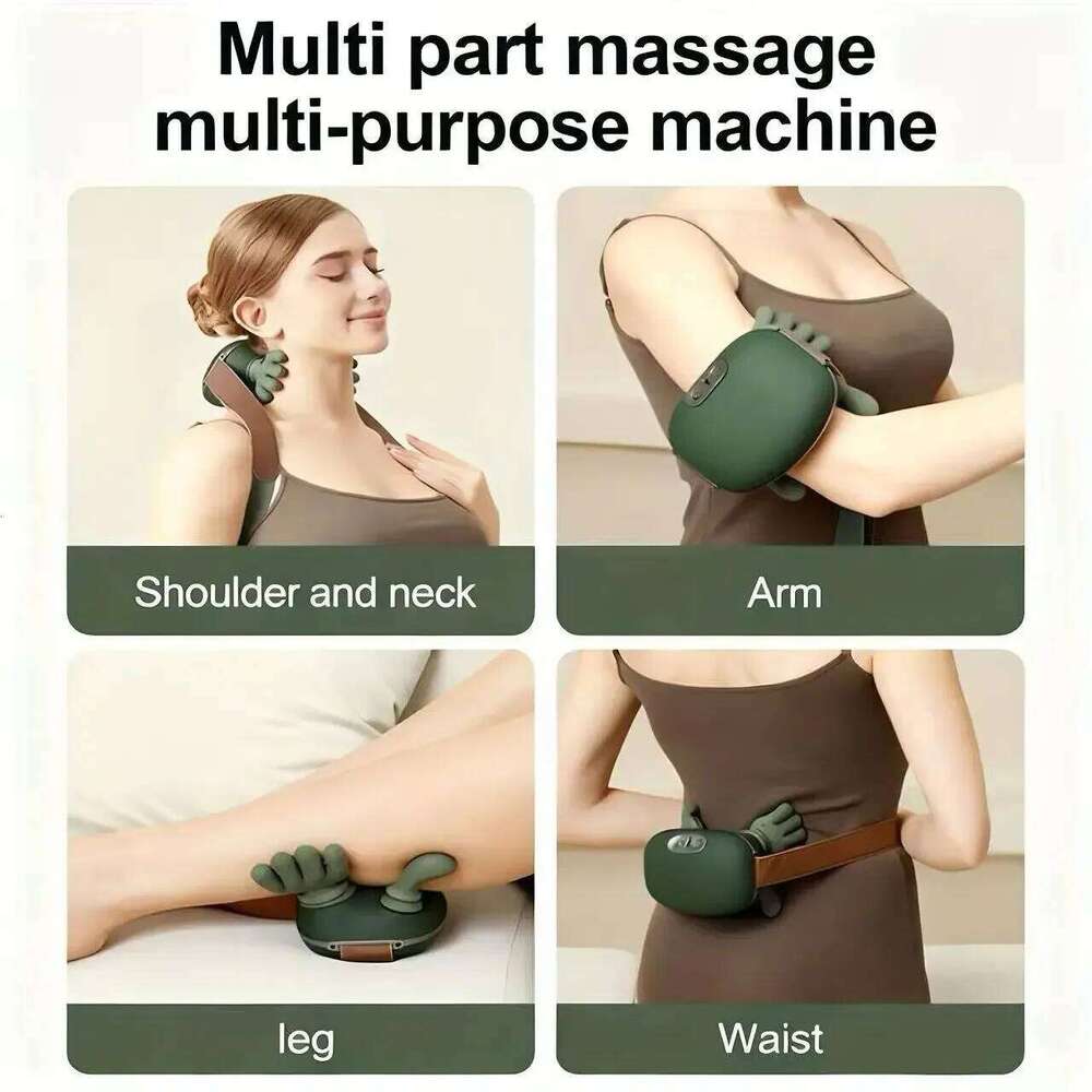 New Rechargeable Portable 5-Finger Human-Like Neck Shoulder Massager with Heat for Trapezius & Cervical Spine Relaxation 26Y0307