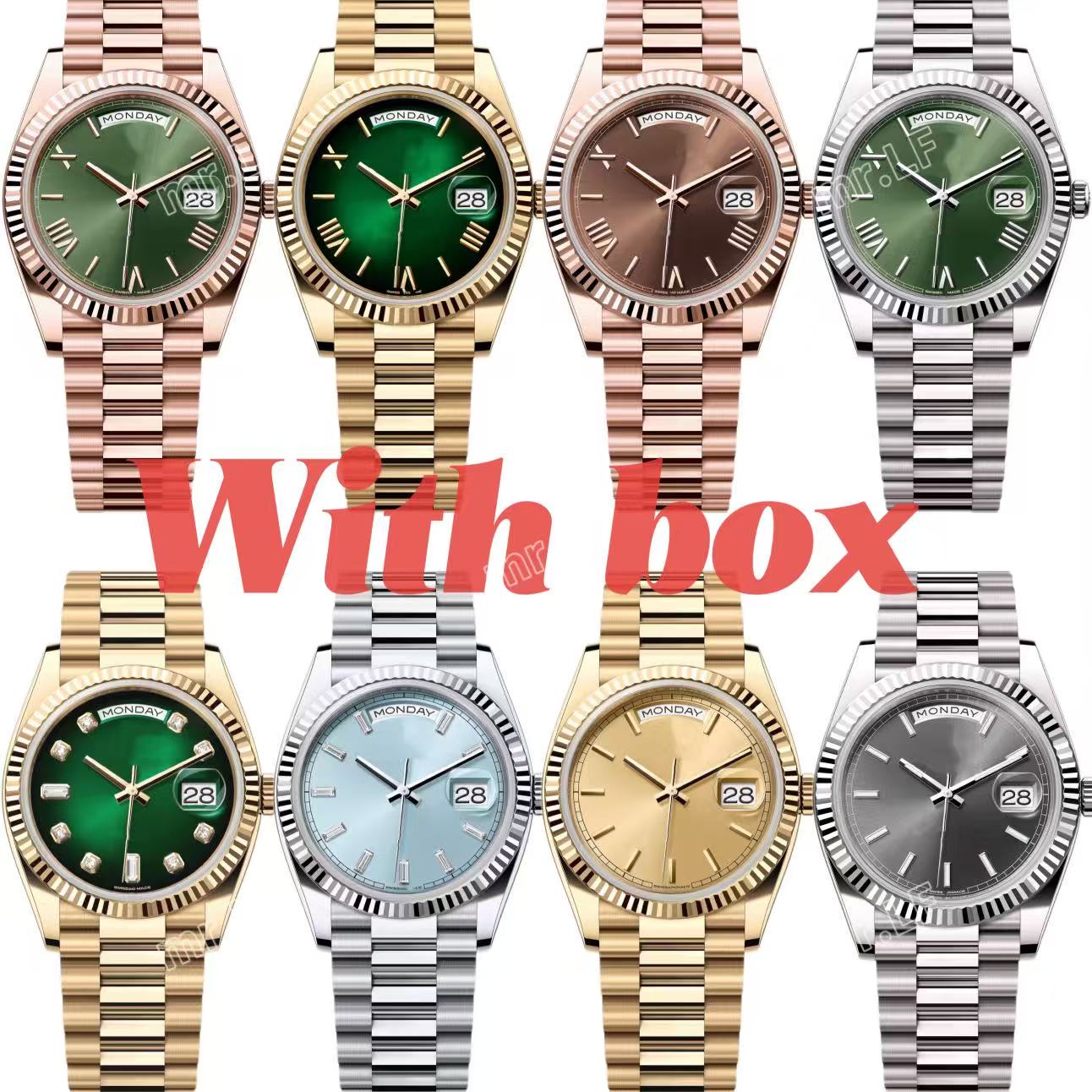 AAA Day Date automatic watches men 40MM 36MM size designer watch women stainless steel waterproof Wristwatches with sapphire glass reloj orologio montre de luxe