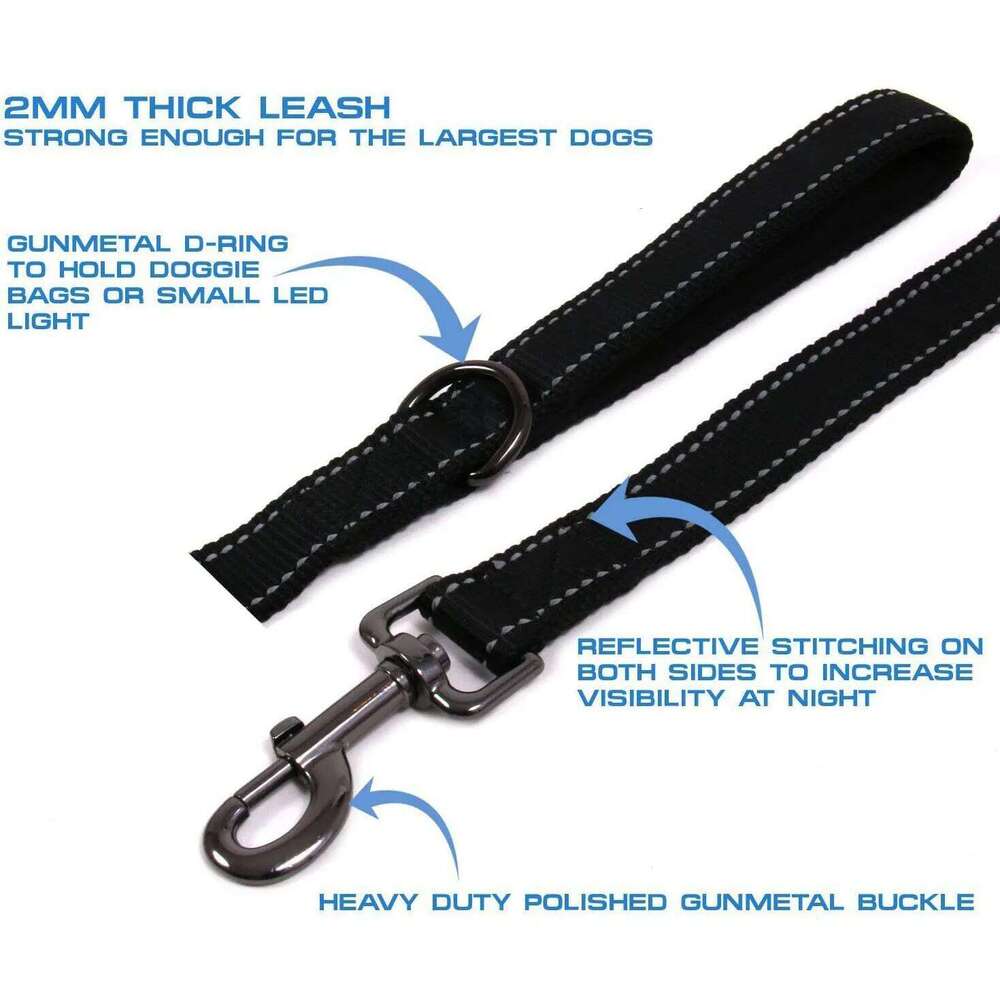 Leashes Outdoor Travel Dog Chain Heavy Duty Double Lead for Greater Control Safety Training Dual Handle 26Y0301