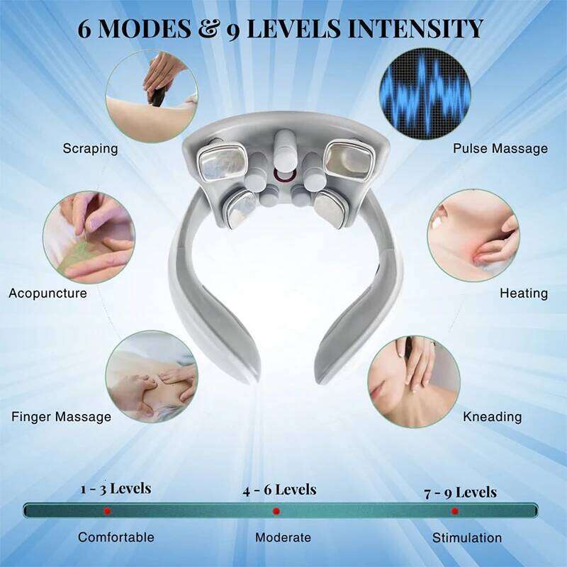 Electric Vibration Masssger Low Frequency Pulse Cervical Rechargeable Smart Neck Massager Hot Compress Massage 26Y0307