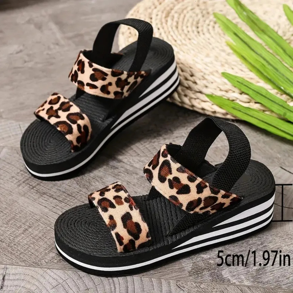 Women Slingback Wedge Sandals Outdoor Summer Lightweight Slides Solid Color Thick Bottom Ladies Slipper Female Roman Sandals 260306