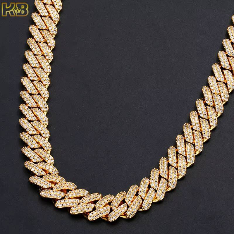 Moissanite Tennis Necklace Silver 925 Cuban Chain Hip Hop Diamond Chain VVS Moissanite Necklace for Men Women