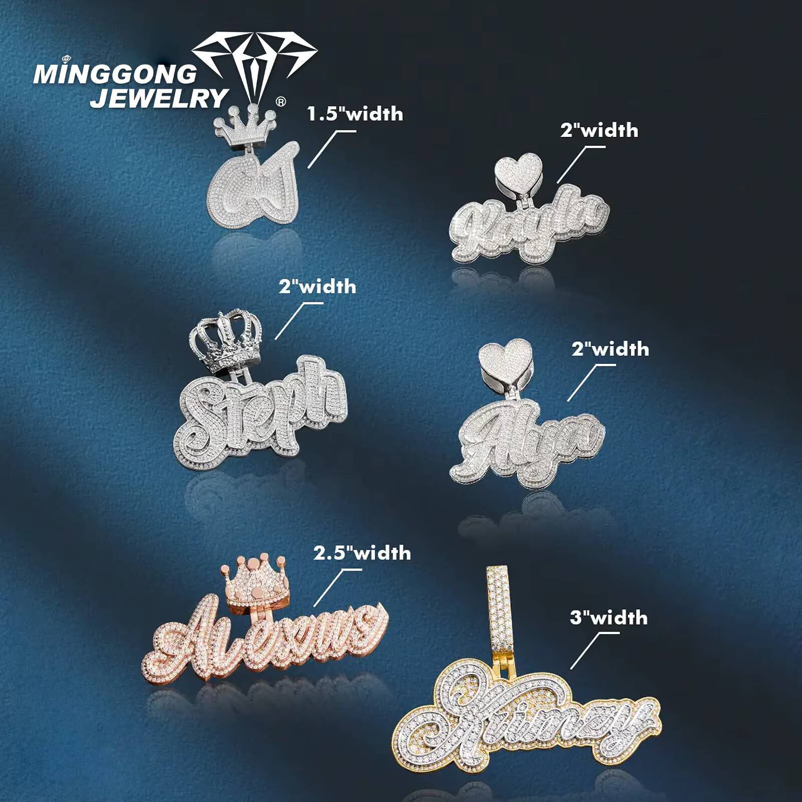 Custom VVS Moissanite Hip Hop Style Letter Pendant for Men Women Chain Jewelry with Pendants Charms