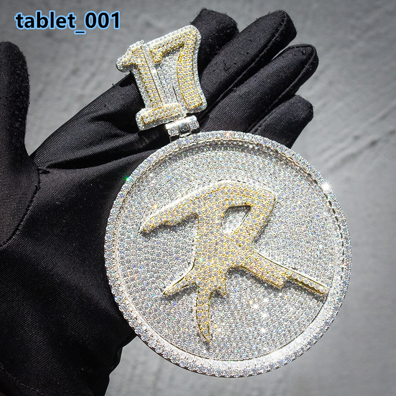 Custom Moissanite Pendant Hip Hop Jewelry Iced Out Silver 925 Moissanite Pendant