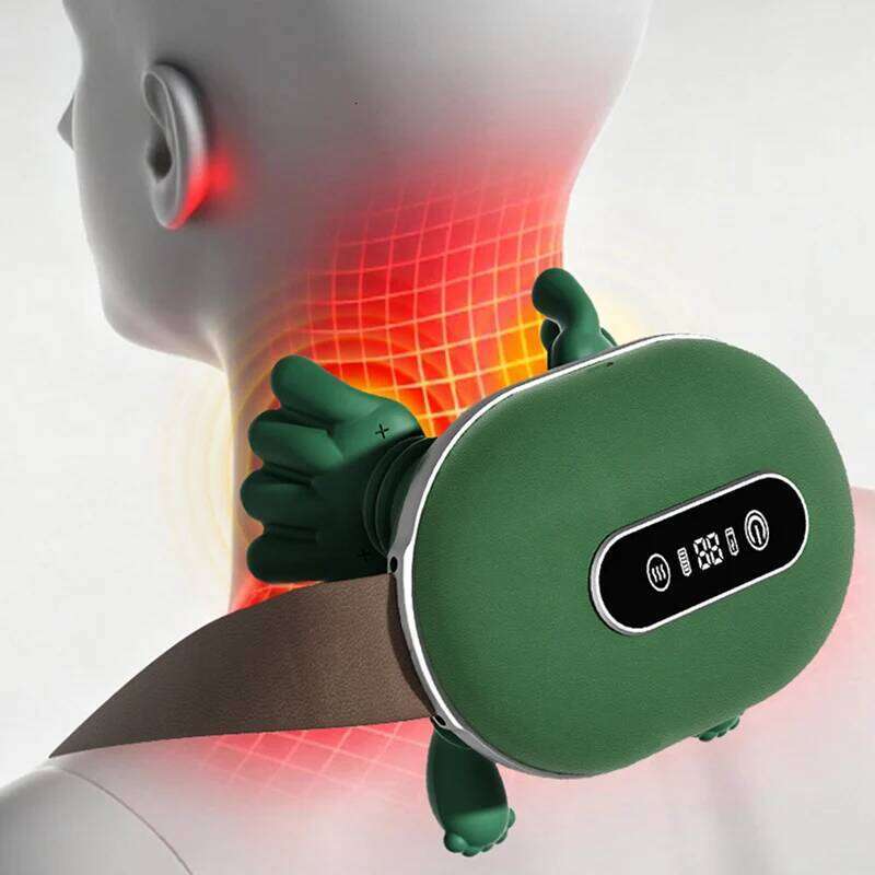 Brushless motor liquid display biomimetic massage neck massager with 3 strength and 2 levels of hot compress 26Y0307
