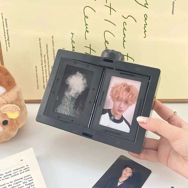 Rotatable Photo Soild Idol Picture Frame Display Stand Desk Accessorie Kpop Photocard Holder Room Desktop Decoration H260306