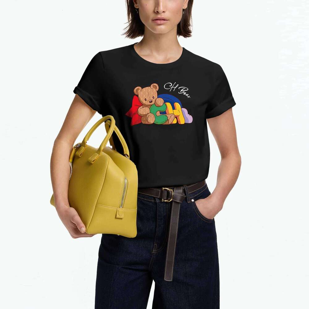 New Printed Pure Cotton Short Sleeve T-Shirt Unisex Letter Design for Summer 2025 High-Quality Top XJ260306 XJ260306