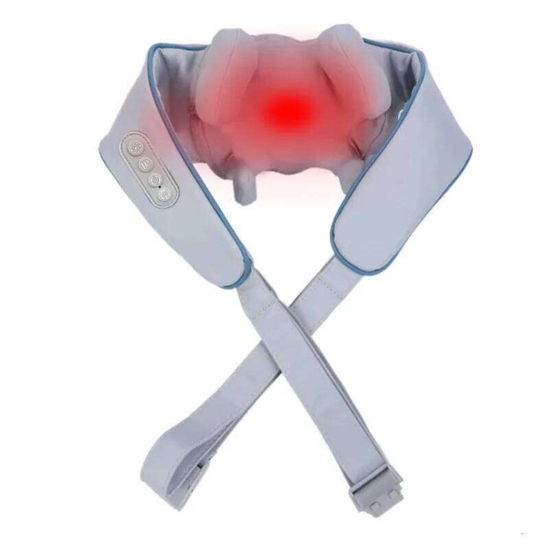 Hand pulled/shoulder strap wireless shoulder and neck trapezius massager, simulating a real person,hot compress,relieve fatigue 26Y0307