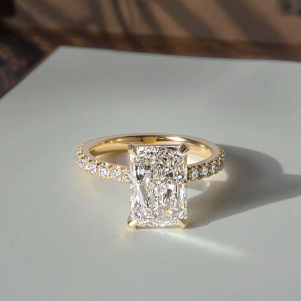 Fine Jewelry 18K 14K 10K Real Solid Gold Oval Cut Lab Grown Diamond for Certified Classic Engagement Ring for Women Jewelry
