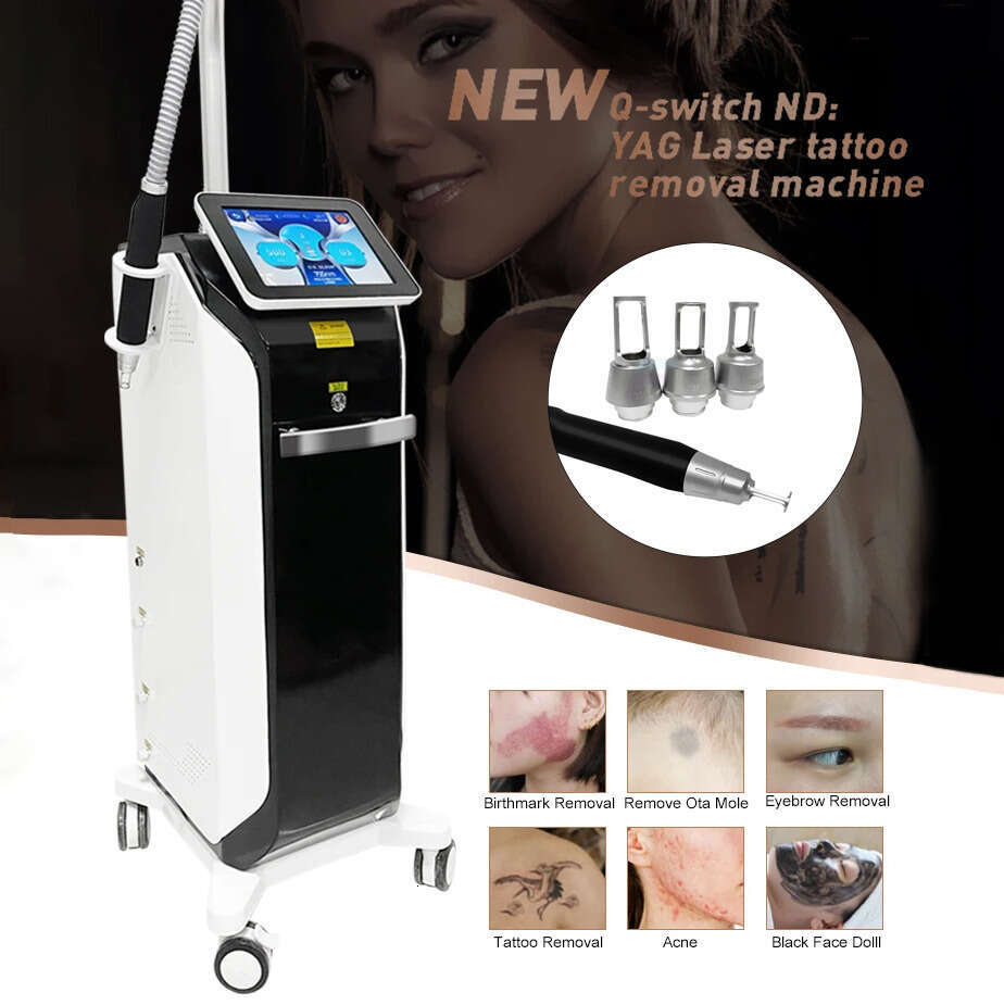 noninvasive picosecond laser skin resurfacing nd yag tattoo washing eyeline lipline cleaning picolaser skin brightening device