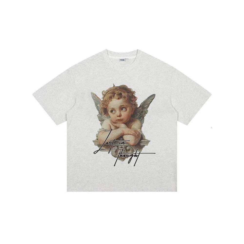 Women T-Shirt Angel Graphic Y2k Streetwear Oversized Cotton Harajuku High Quality Summer Short Sleeve Tees Korean Popular Cothes XJ260306