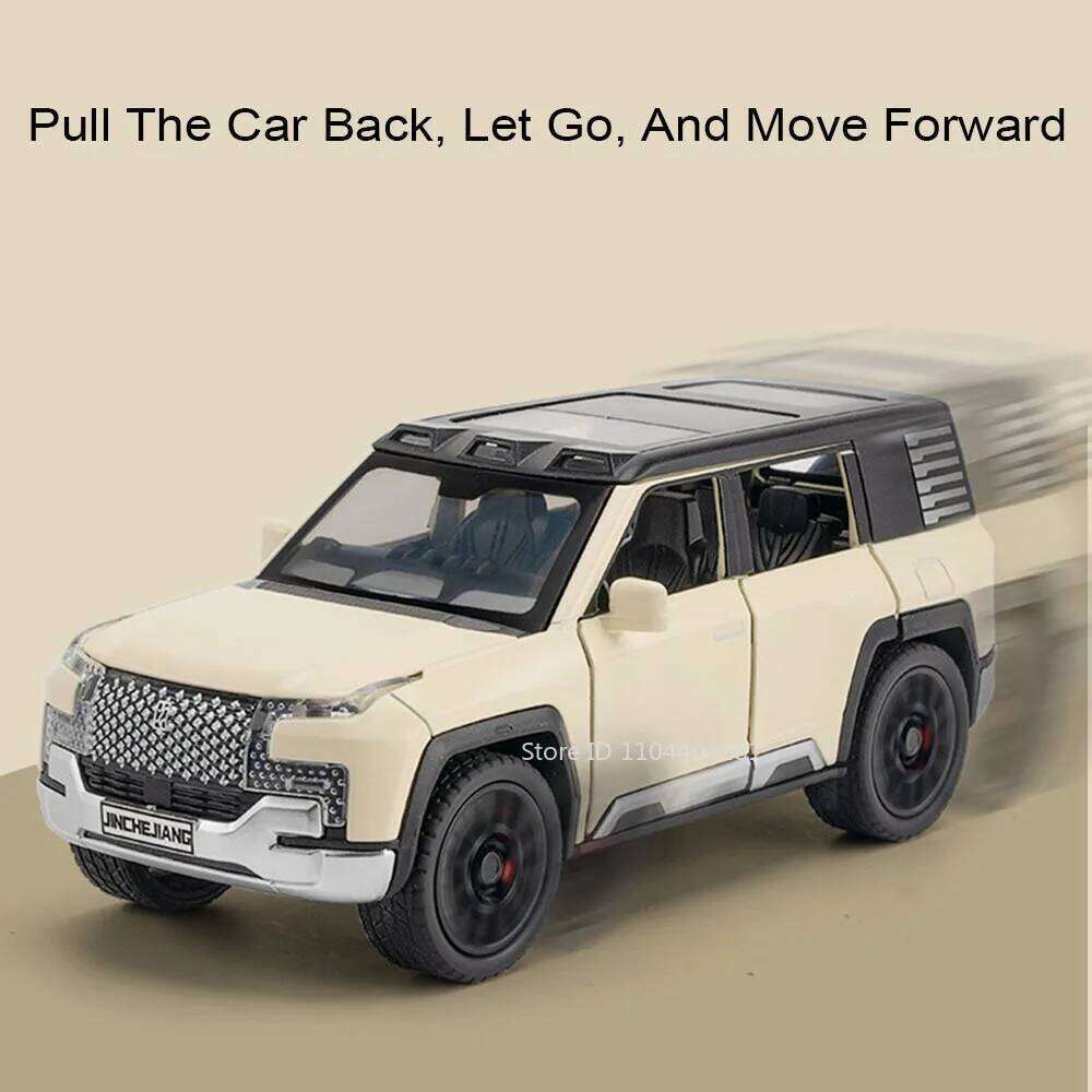 1:32 BYD Looks Upat U8 LeadingIdeal ONE Model Alloy Diecast Car with Doors Opened Sound Light Pull Back Vehices Boys Gift Z260306