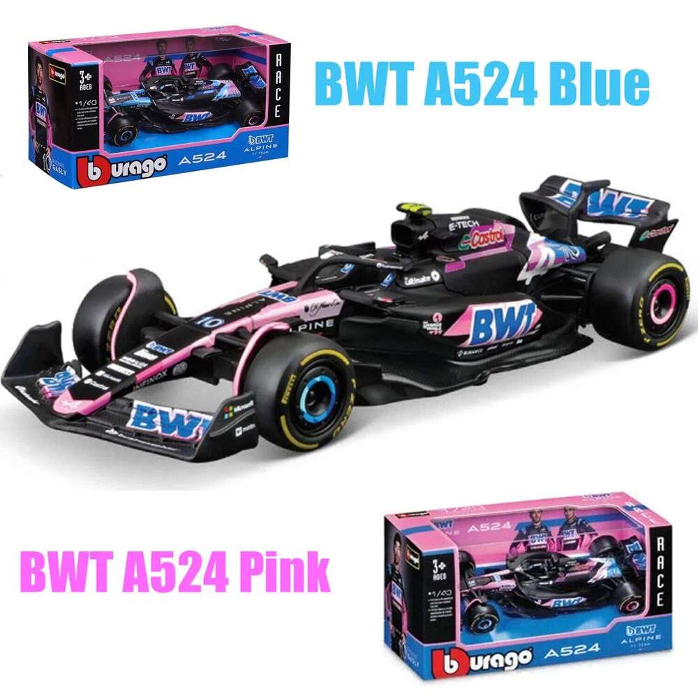 2025 A525 #43 #10 New Bburago 1:43 A524 BWT Alpine F1 Team 2024 Alloy Die Cast Model FORMULA 1 Racing Car Z260306