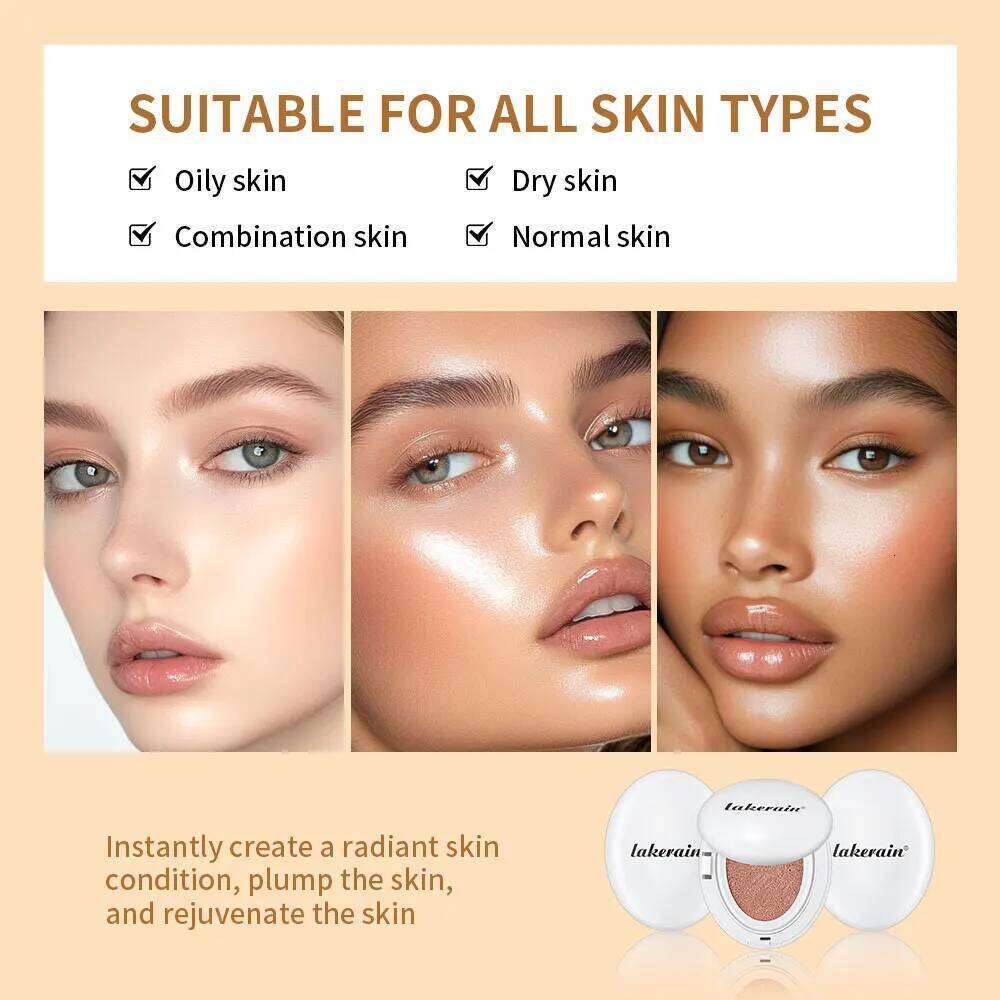 NEW Glow CC Cushion Waterproof Long-lasting Brighten Foundation Cream Women Base Makeup Face Korean Cosmetics 26L0306