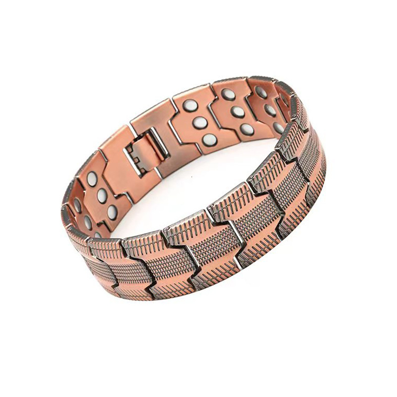 Luxury Brand Designer Jewelry European And American Antique Red Copper Magnetic Bracelet Retro Fashion Detachable Designer Hip-hop Bracelet