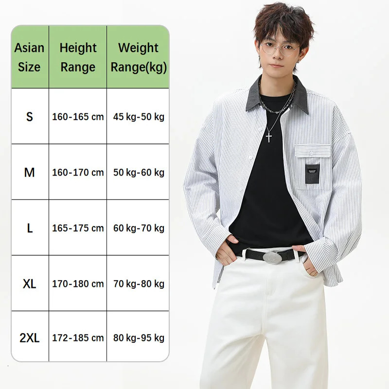 Couple Shirt Long Sleeve Striped Shirts Spring Blouses Unisex Fashion Loose Blouse Y2K Men Clothing Casual Girls Clothes 260228